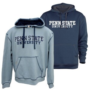 Penn State University light blue & navy hooded sweatshirts image
